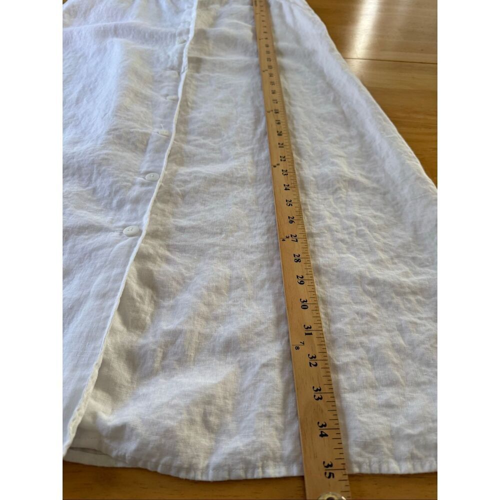 Autograph New York White Linen Button-Front Midi Skirt Size 12 - Picture 7 of 12